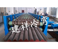 金属波纹整管轧波机